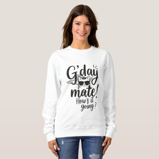 G'day Mate Aussie- Graphic Crewneck Trui (Voorkant volledig)