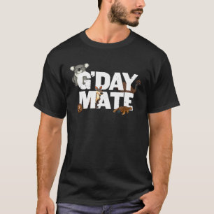 Gday Mate Funny Australia Animals Kangaroo Koala T-shirt