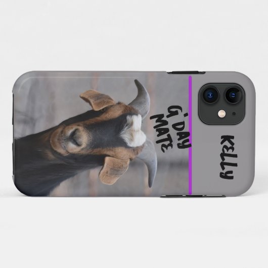 G'day mate lachende geit  Case-Mate iPhone case (Achterkant (horizontaal))