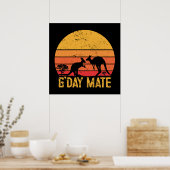 G'day Mate! Retro Australian Kangaroos Poster (Keuken)