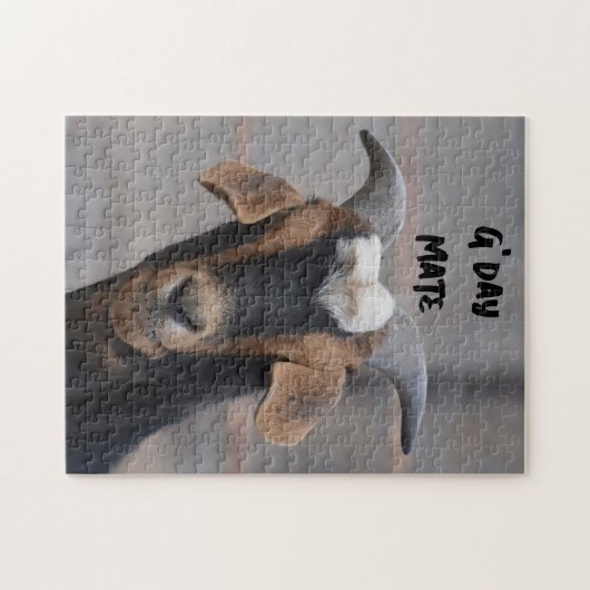G'day mate souriant chèvre puzzle (Horizontal)