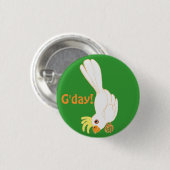 G'day zegt Aussie galah Ronde Button 3,2 Cm (Voorkant /achterkant)