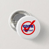 GDPR-conforme algemene gegevensbeschermingsverorde Ronde Button 3,2 Cm (Voorkant /achterkant)