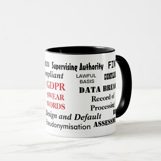 GDPR Swear Words Annoying Funny Compliance Joke Mok (Voorkant rechts)