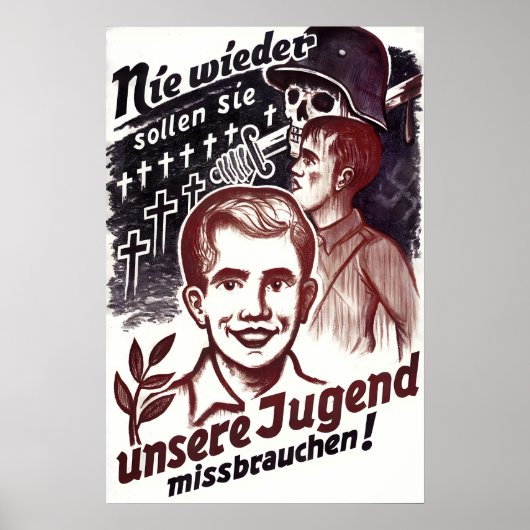GDR Propaganda Poster Never shall they abuse our (Devant)