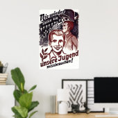 GDR Propaganda Poster Never shall they abuse our (Bureau à domicile)