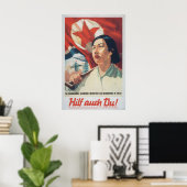 GDR Propaganda Poster You should help, too (Bureau à domicile)