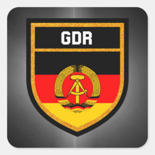 GDR-vlag Vierkante Sticker
