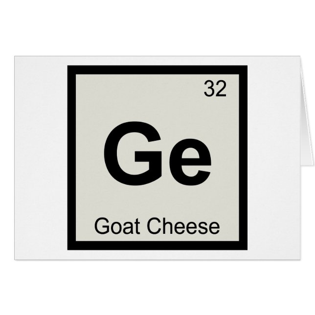 Ge - Chimie du fromage de chèvre Symbole du tablea (Devant horizontal)