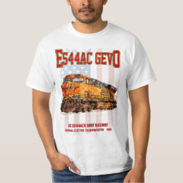 GE ES44AC GEVO Locomotief en Amerikaanse vlag T-shirt