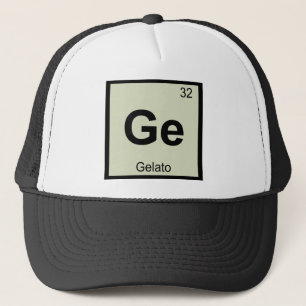 Ge - Gelato Scheikunde Periodiek Systeem Symbool Trucker Pet