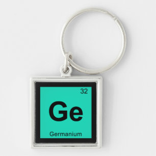 Ge - Germanium Chemistry Periodic Table Symbol Sleutelhanger