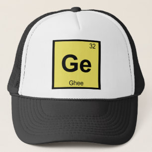 Ge - Ghee Boter Chemie Periodiek Systeem Symbool Trucker Pet