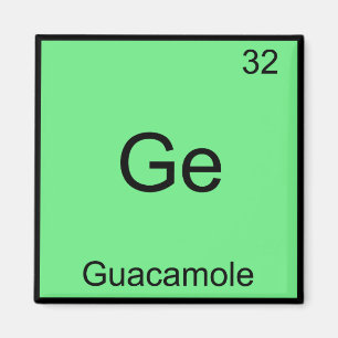 Ge - Guacamole Grappig Chemie Element Symbool T-Sh Magneet
