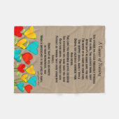 Ge-mail: Nurse Poem Fleece Blanket Brown (Voorkant (Horizontaal))