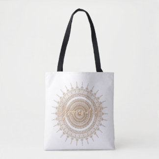 geaarde mandala-canvas tas