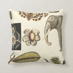 Geabsorbeerde dieren op de achtergrond van crème kussen