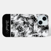 Geabstraheerd zwart-wit Case-Mate iPhone case (Achterkant (horizontaal))
