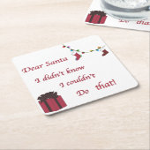 Geachte Kerstman Onderzetter (Schuin)