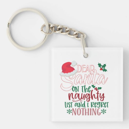 Geachte Kerstman Sleutelhanger (Voorkant)