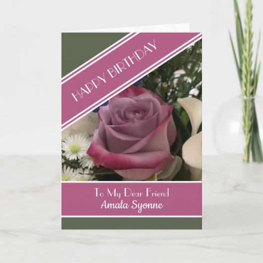 Geachte speciale vriendenkaart voor uw verjaardag kaart (Voorkant)