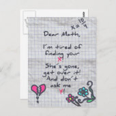 Geachte Wiskunde Briefkaart (Voorkant / Achterkant)