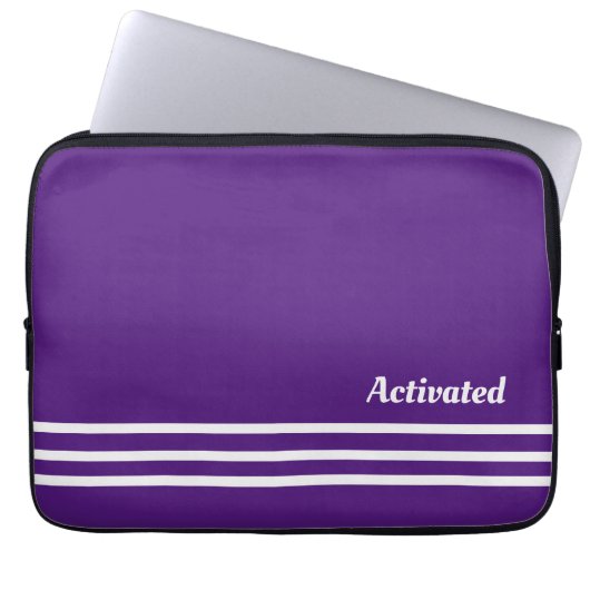 geactiveerde paarse laptoptas laptop sleeve (Voorkant)