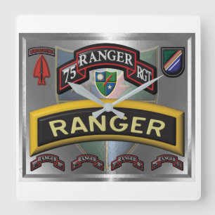 Geactualiseerd ontwerp 75th Ranger Regiment Vierkante Klok