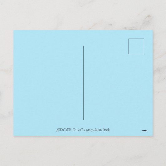 GEADDICEERD OM VAN FUNNY BABY CUPID, CHOCOLATE SNO FEESTDAGENKAART (Achterkant)