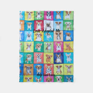 Geadopteerde Hond Fleece Deken 76 x 102 cm