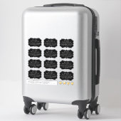 Geadresseerde Gast Mailing Labels Bracket Shape Bl (Koffer)