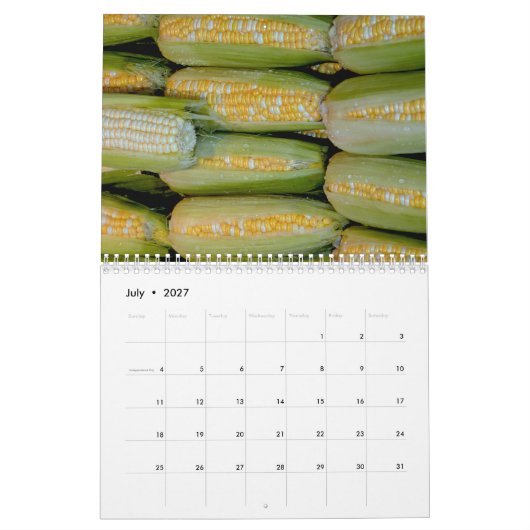 Geadsorbeerd voedsel kalender (Jul 2027)