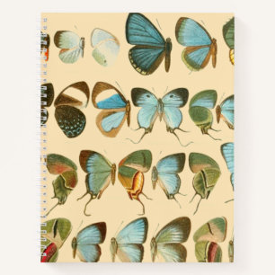 Geadsorteerd vlinder hardcover - Spiral zakboek Notitieboek