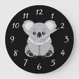 Geanimeerd Koala Beer Grote klok
