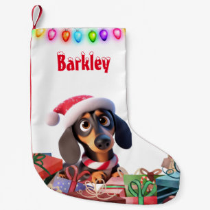 Geanimeerde Dachshund Kleine Kerstsok