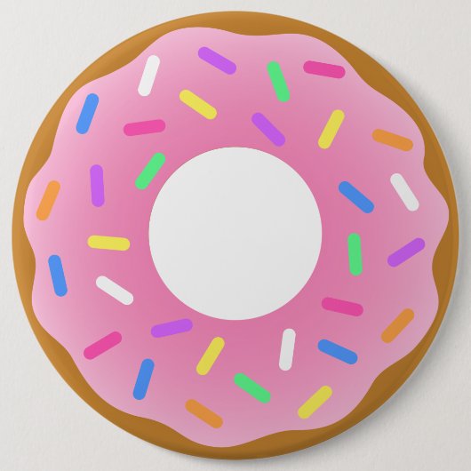 Geanimeerde donuts ronde button 6,0 cm (Voorkant)
