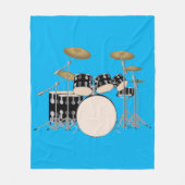 Geanimeerde drumset fleece deken (Voorkant)