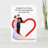 Geanimeerde Floral Magic Wedding Day Gefeliciteerd Kaart (Voorkant)