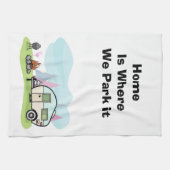 Geanimeerde kampeerwagen theedoek (Horizontaal)