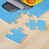 Geanimeerde kinderen in schoolbus legpuzzel (Zijkant)
