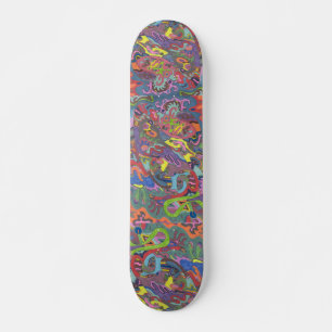 Geanimeerde kleur, origineel abstract skateboard