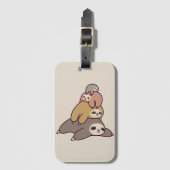 Geanimeerde luiaards bagagelabel (Voorkant (verticaal))