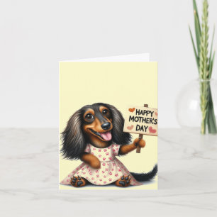 Geanimeerde Moederdag Dachshund  Kaart