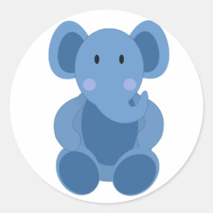 Geanimeerde olifant ronde sticker