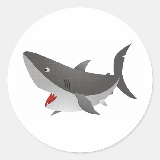 Geanimeerde ronde stok voor haaien sticker (Voorkant)