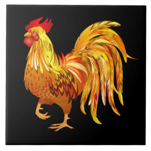 Geanimeerde Rooster Tegeltje