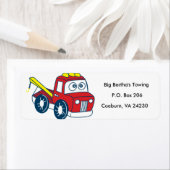 Geanimeerde sleepwagen etiket (Insitu)