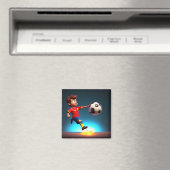 Geanimeerde Speler van de Voetbal met Bal, Magnet Magneet (Insitu (Vaatwasser))