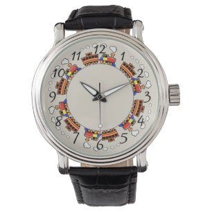 Geanimeerde trein horloge