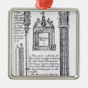 Geannoteerde illustratie van de slinger, diagonaal metalen ornament